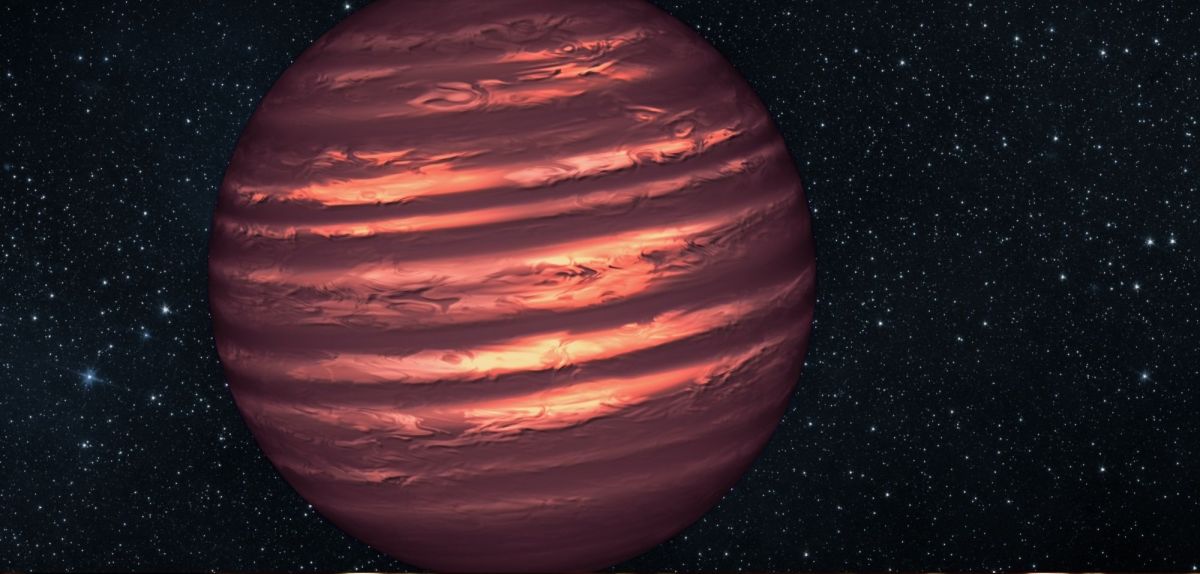 Ein Exoplanet im Weltraum.