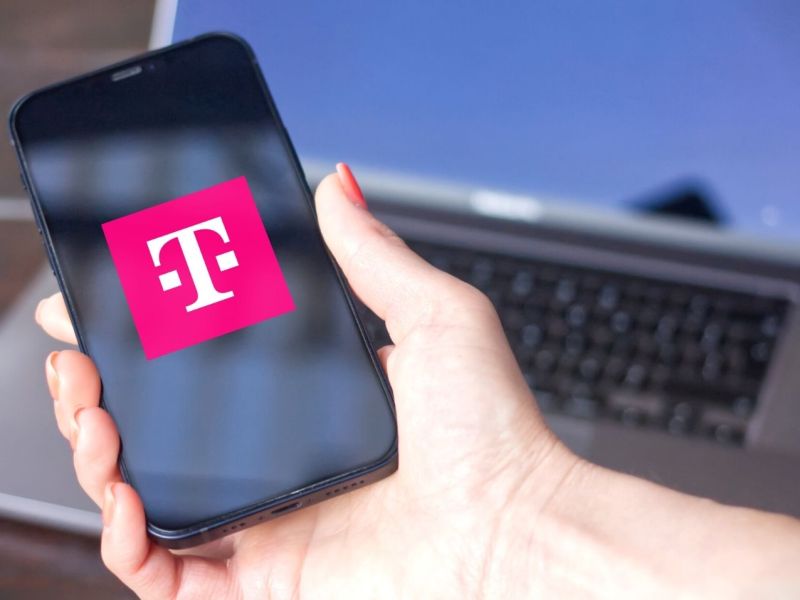 Telekom Logo auf einem handy