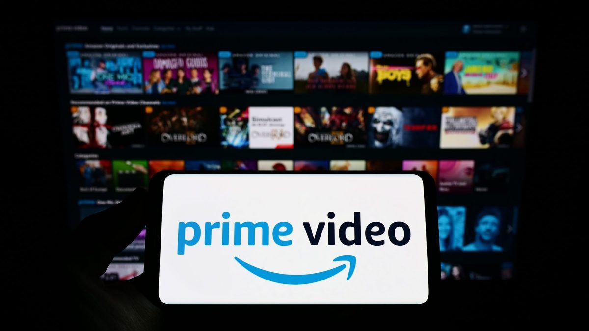 Amazon Prime Video Logo auf einem Smartphone Bildschirm.