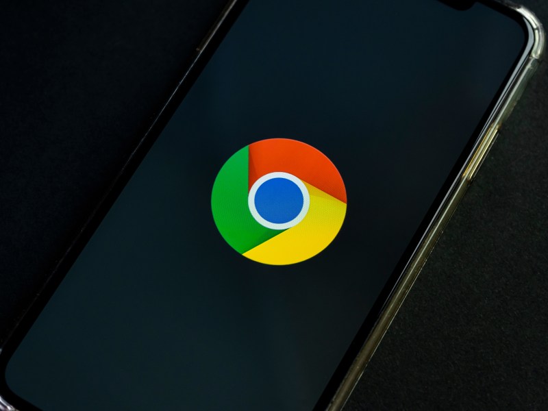 Google Chrome Logo auf dem Handy