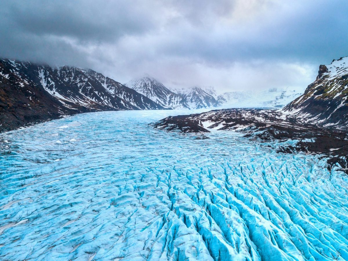 Skaftafell-Gletscher, Vatnajokull-Nationalpark in Island