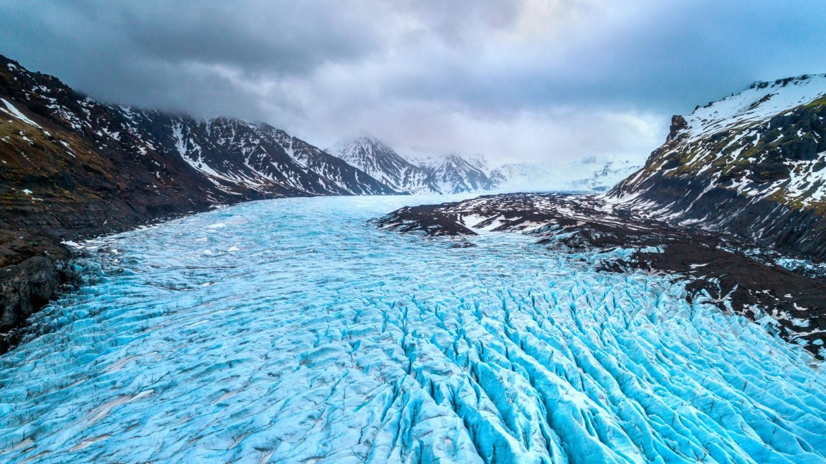 Skaftafell-Gletscher, Vatnajokull-Nationalpark in Island