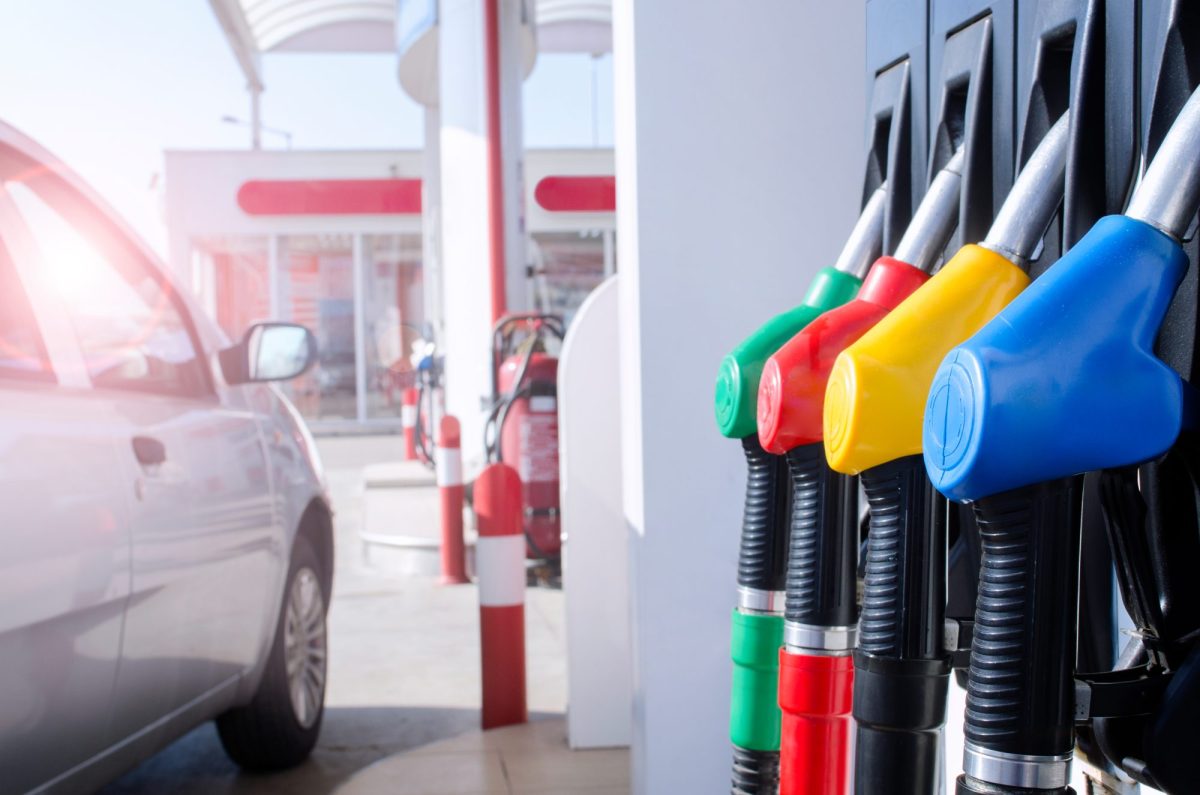 Zapfsäule an einer Tankstelle