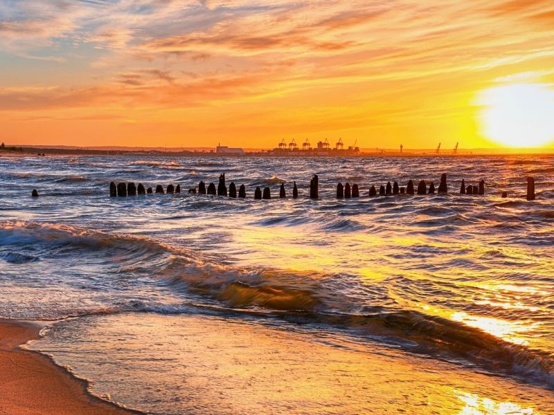 Ostsee mit Sonnenuntergang