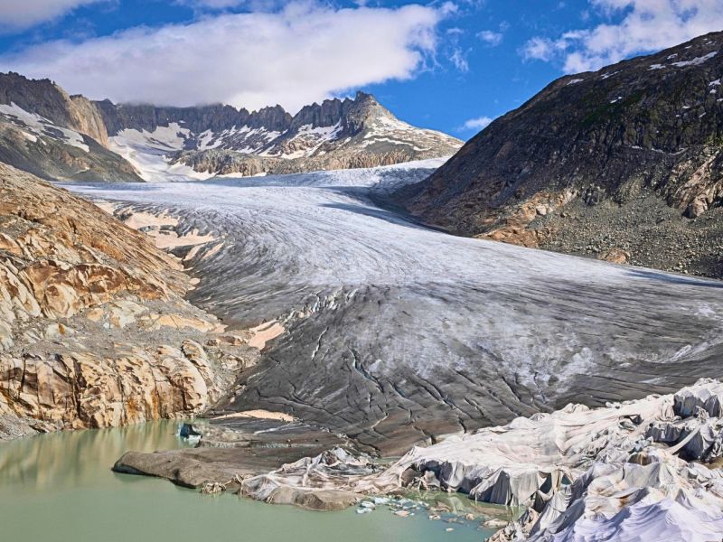 Der Rhonegletscher im Kanton Wallis