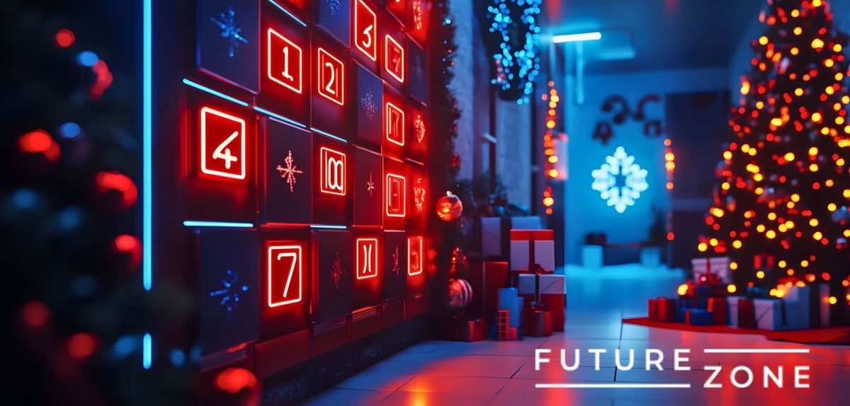 Technik-Adventskalender mit futurezone.de-Logo