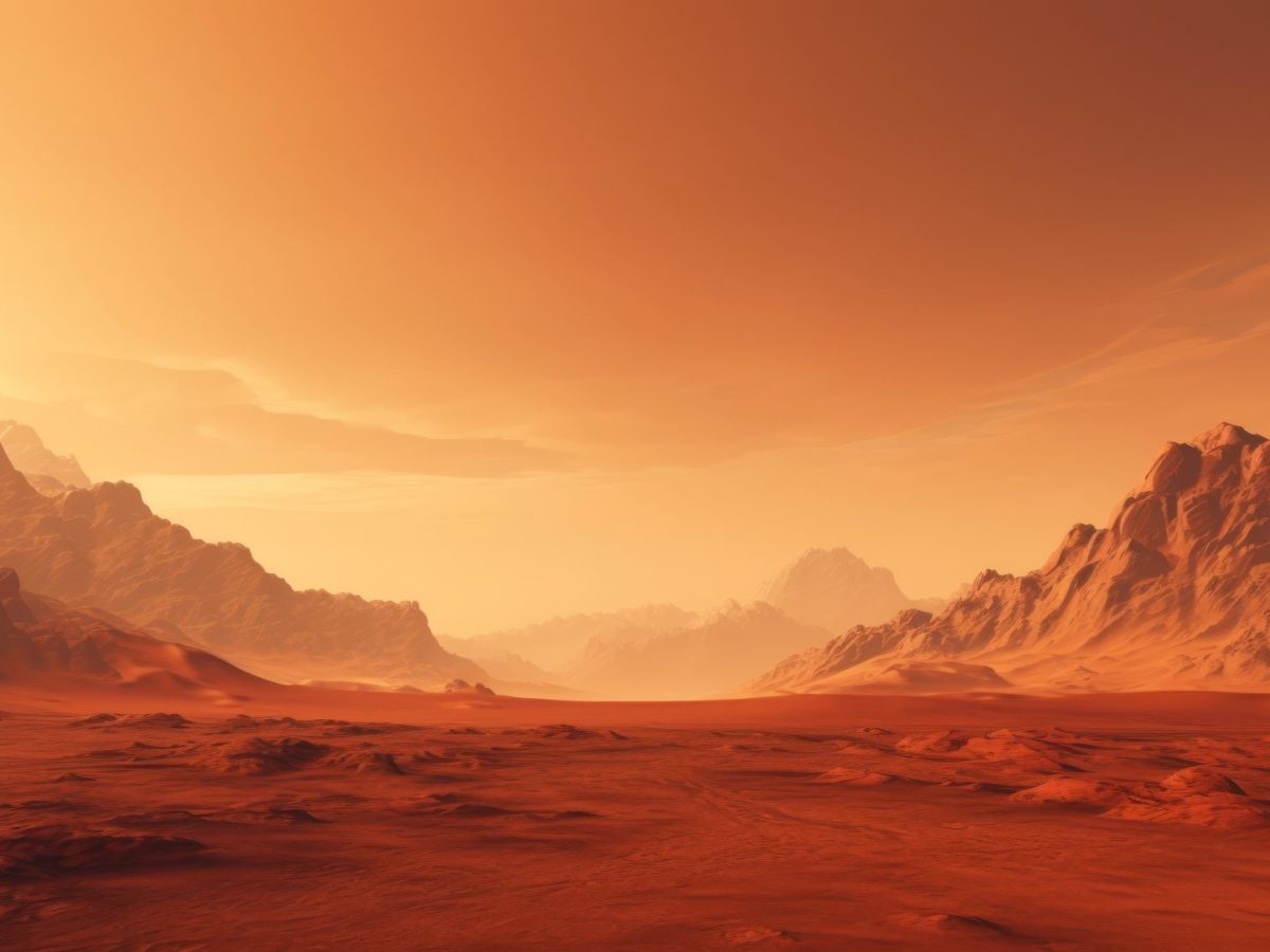 KI-generiertes Bild der Mars-OberflÃ¤che