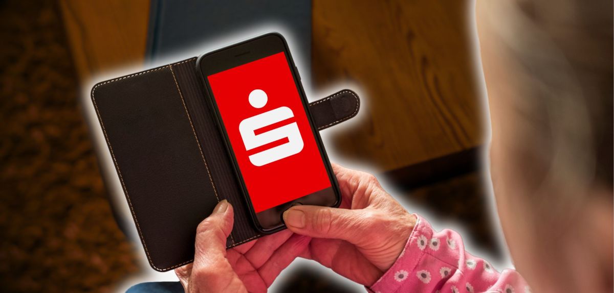 Sparkassen-Logo auf einem Smartphone