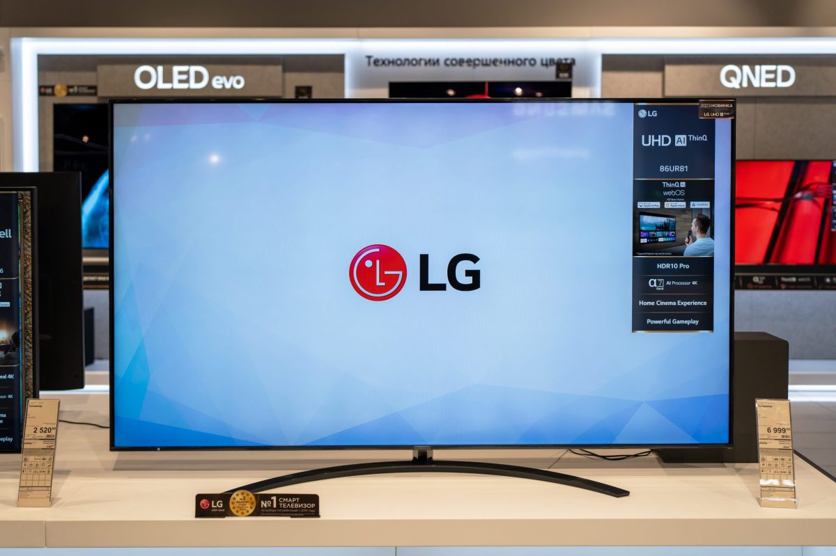 LG-Fernseher in einem Geschäft.