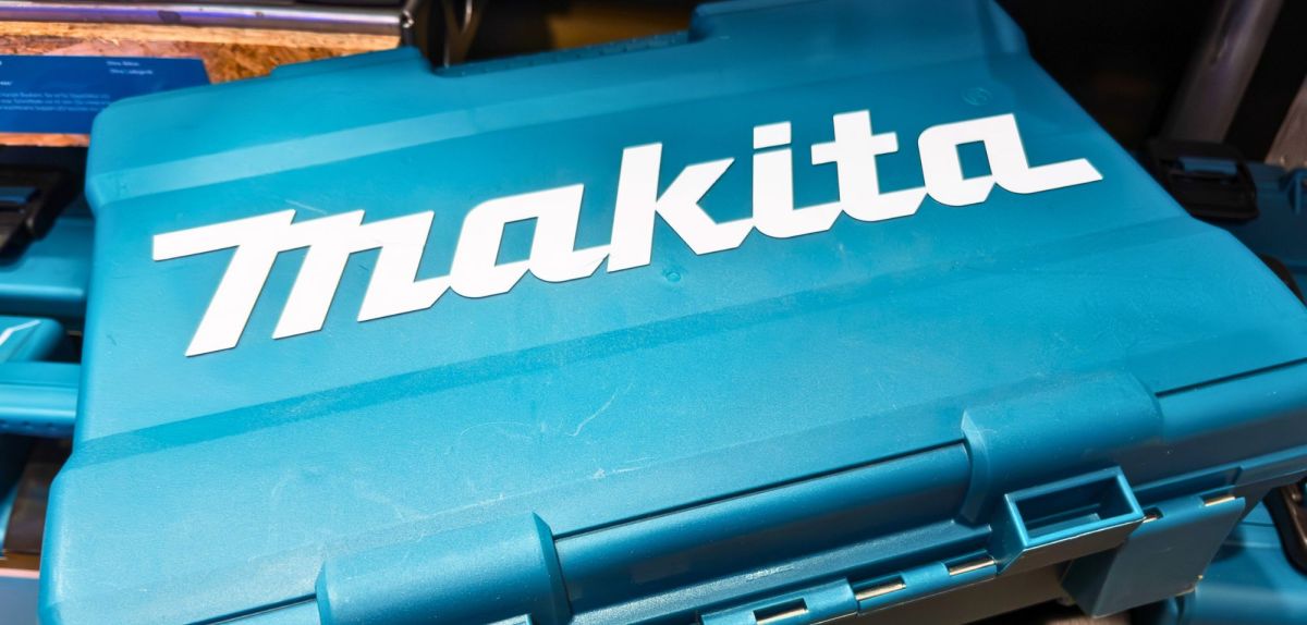 Makita-Logo auf einem Werkzeugkoffer