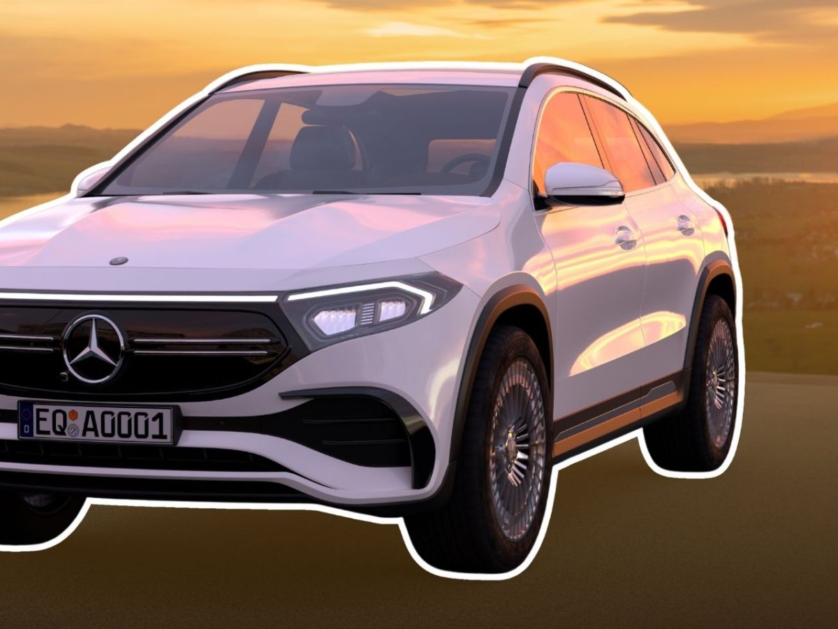 Weißes Mercedes SUV.