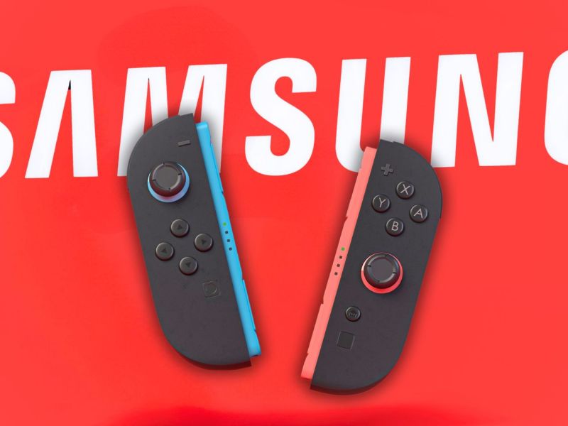 Nintendo Switch 2 mit Samsung Logo
