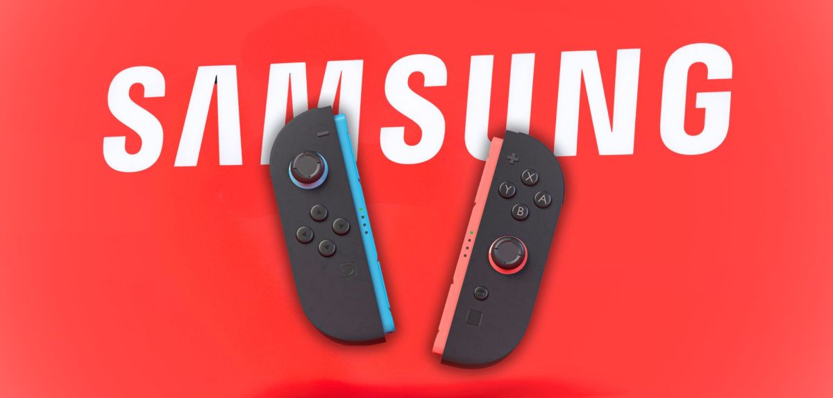 Nintendo Switch 2 mit Samsung Logo